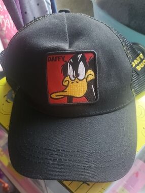 AFF Black Hat with Red and Yellow Daffy Duck Patch